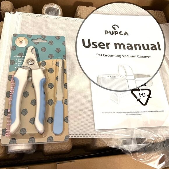 Dog Grooming Vacuum Kit‎ | 6-in-1 Pet Clippers, Shedding Brush & Hair Collector - Picture 9 of 9